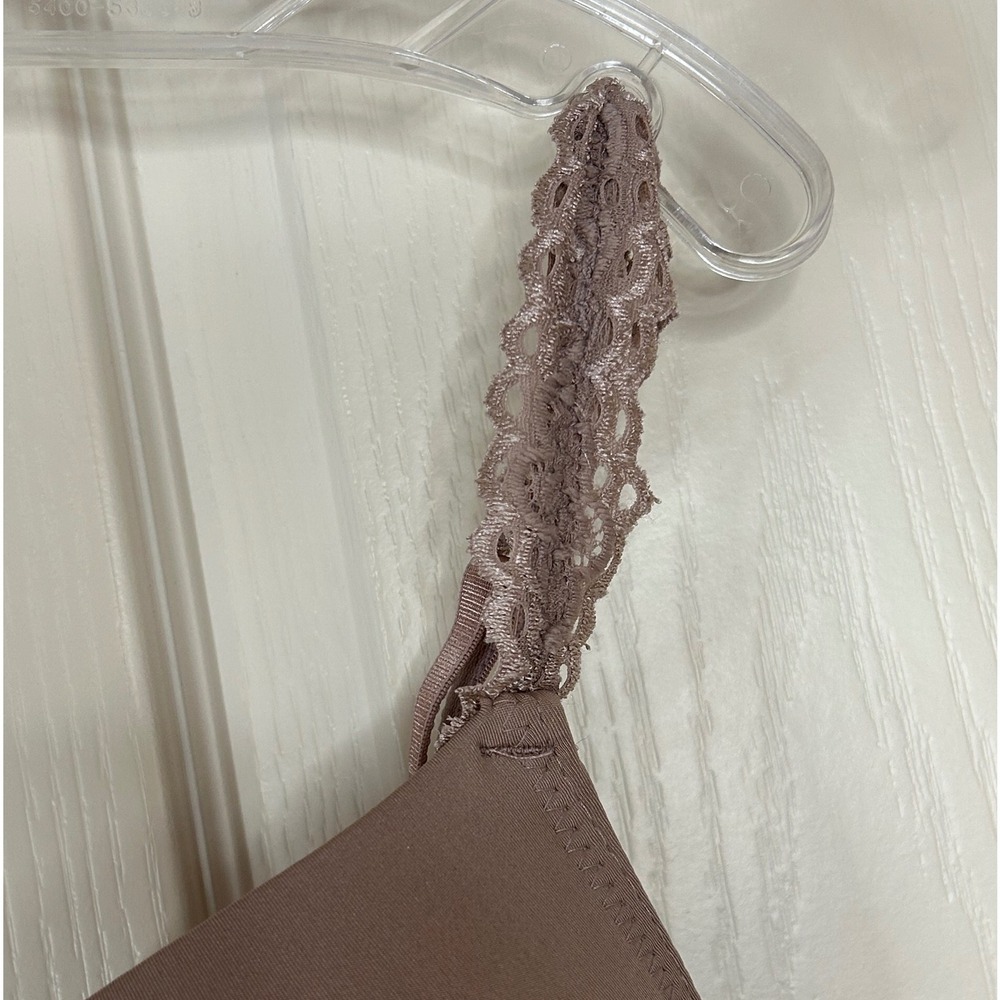 Nanette Lepore Bra‎ 38C Lace Trim Underwire Padded Taupe - Picture 5 of 11